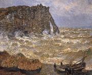 Claude Monet, Rough Sea at Etretat